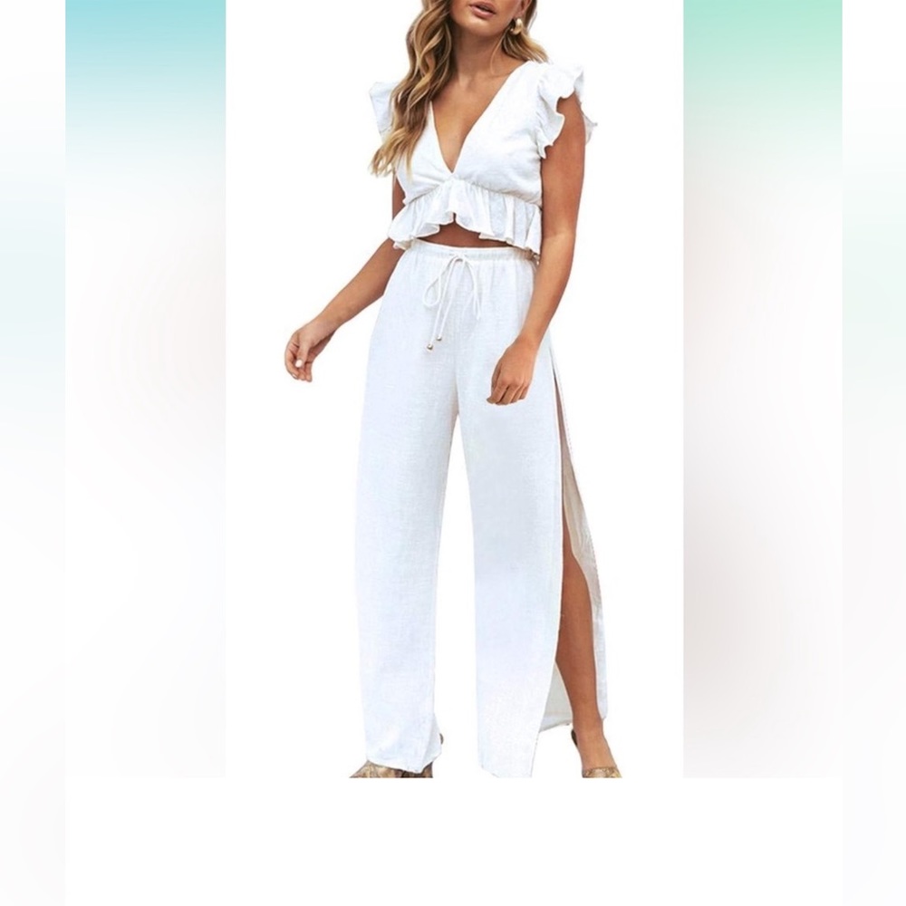Matching Linen Beach Set